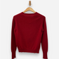 Red Cashmere V Neck Jumper