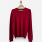 Red Cashmere V Neck Jumper