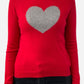 Red Heart Graphic Crew Neck Jumper by Clements Ribero