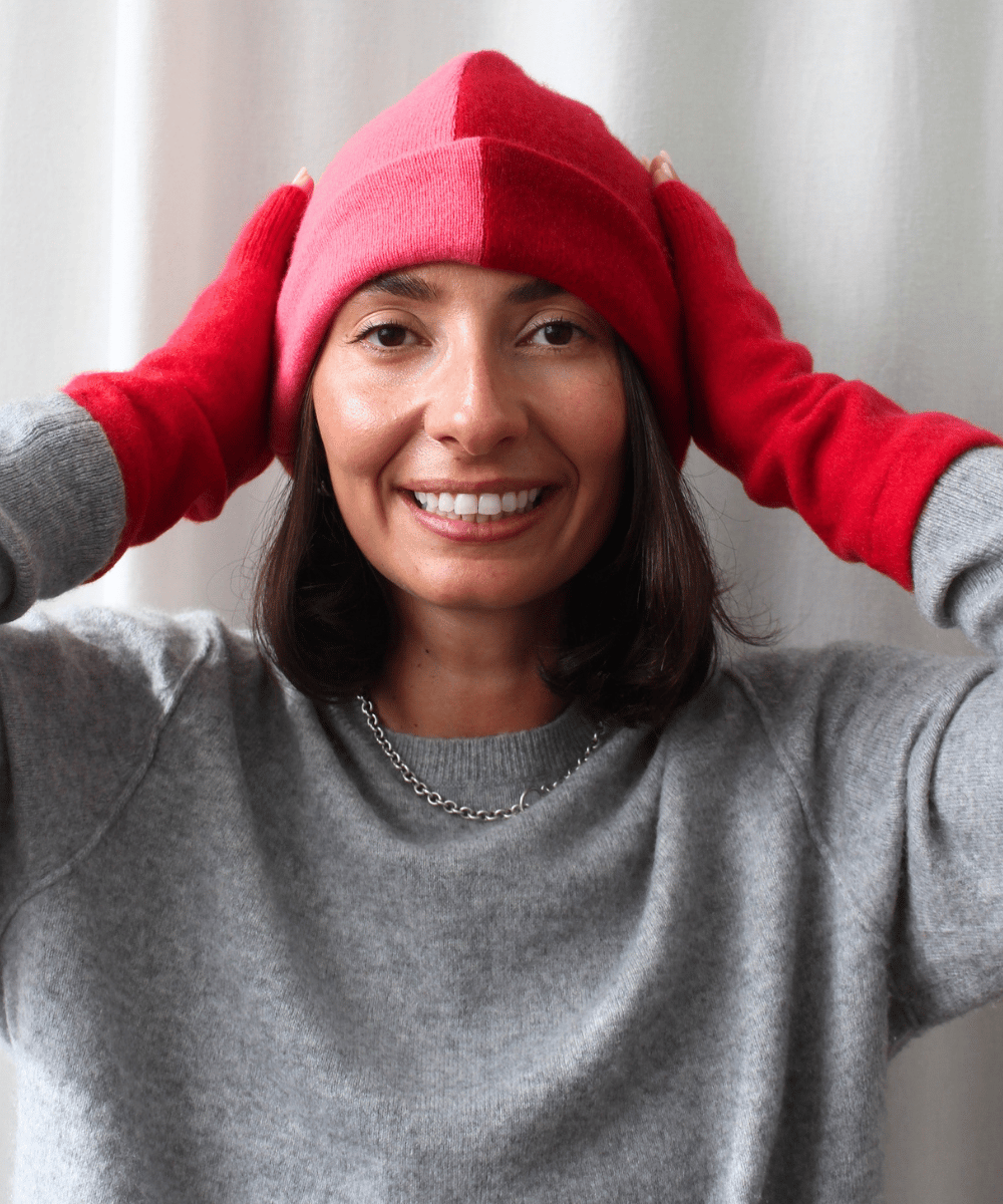 Duo Beanie Hat & Fingerless Gloves Set