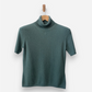 Sage Green Cashmere Roll Neck Top by Peter Hahn