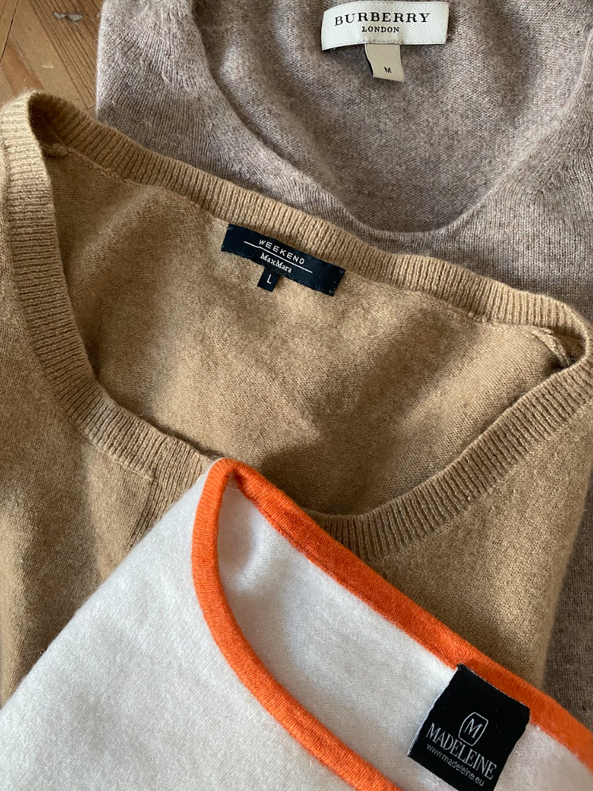 Secondhand cashmere jumpers