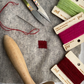 Darning thread and darning example