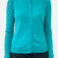 Teal Cashmere Crew Neck Cardigan by Clements Ribeiro