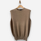 Upcycled Beige Cashmere Crew Neck Vest by Hemmond