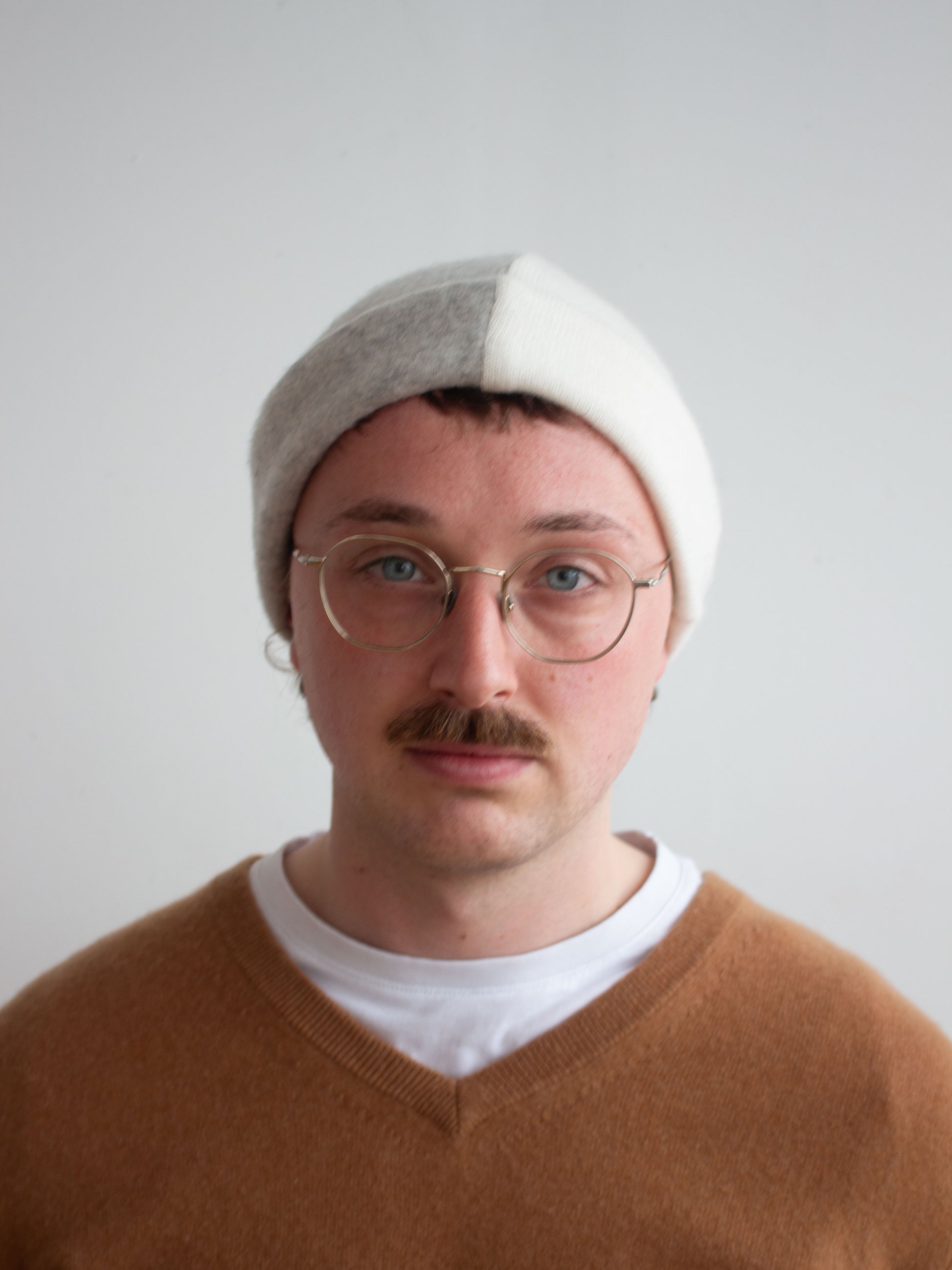 Recycled cashmere beanie hat